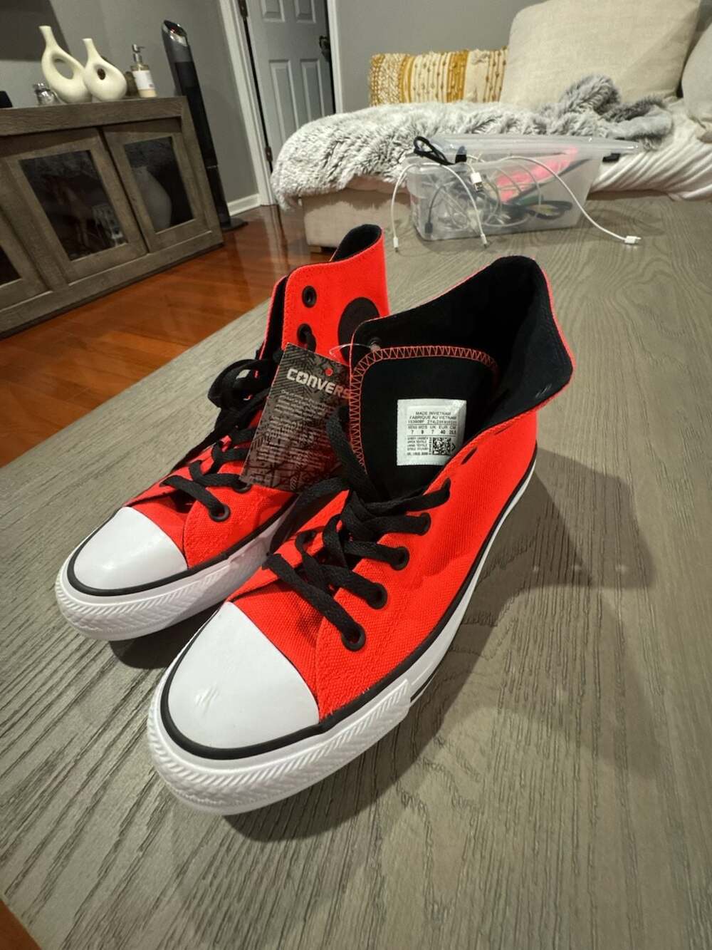 Converse Chuck Taylor All Star High Top Sneakers Neon Orange